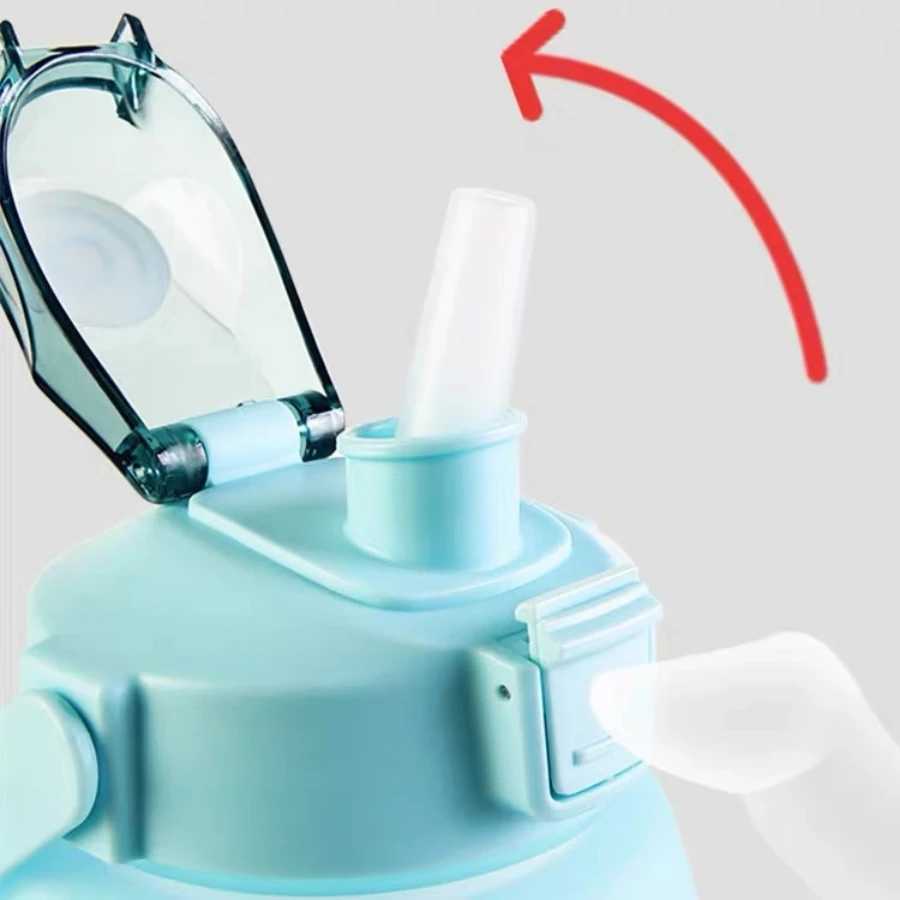 1 pc Cup Sports Kettle Straw Cup Matte Pot Cup J250923