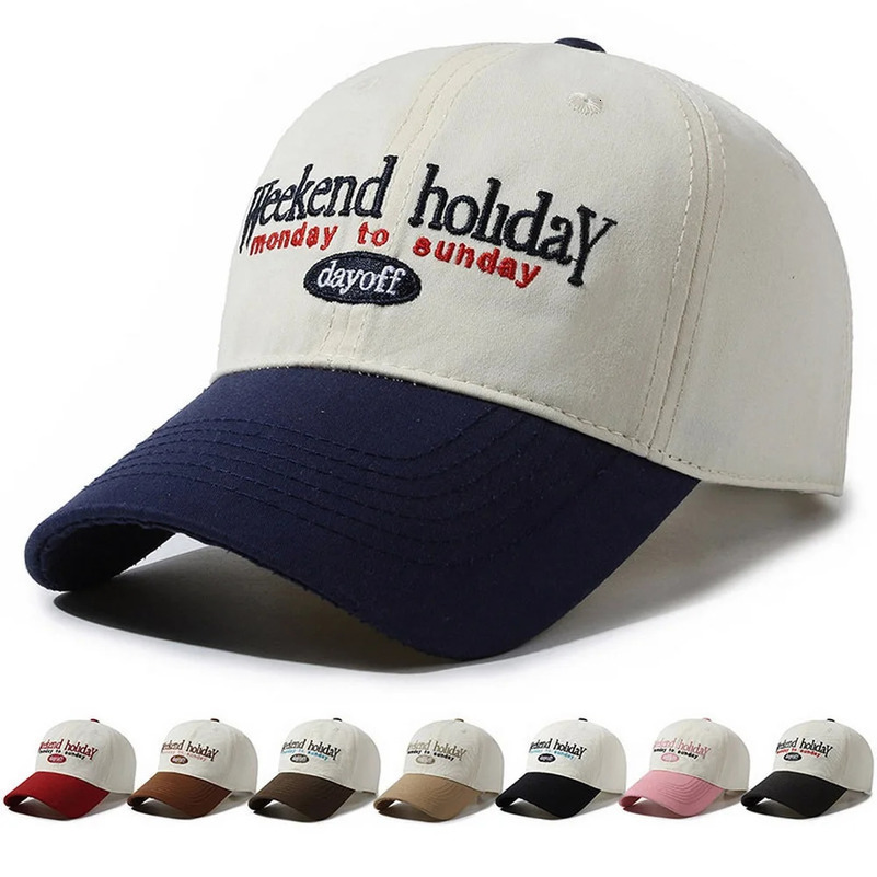 Spring And Autumn Women Baseball Caps Dome Cotton Hats 5660cm MultiColor Brim Embroidery Patterns Weekend Leisure Sports 240103