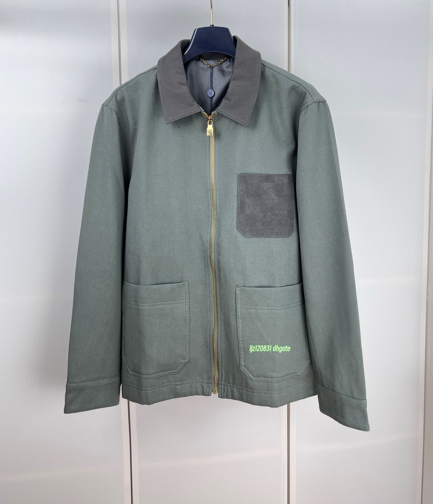 Autumn men's jacket lightweight linen workwear jacket long pants set fashionable high-end single item couple's casual denim set designer jacket
