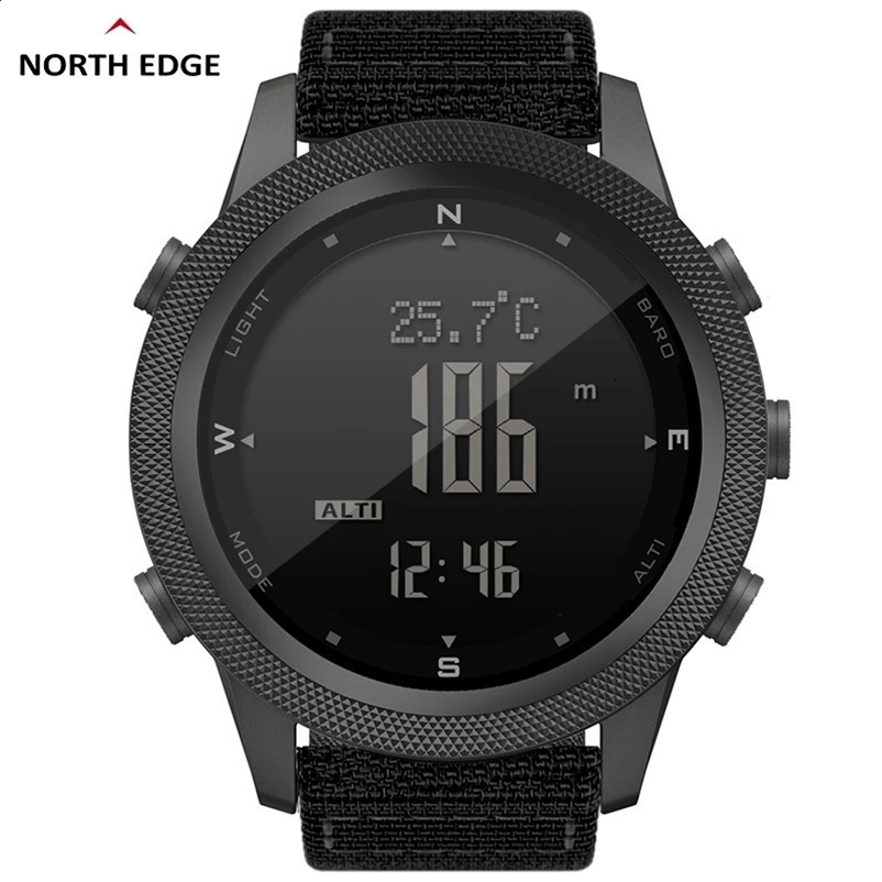 NORTH EDGE APACHE-46 Men Digital Watch Outdoor Sports Running Swimming Outdoor Sport Watches Altimeter Barometer Compass WR50M 250217