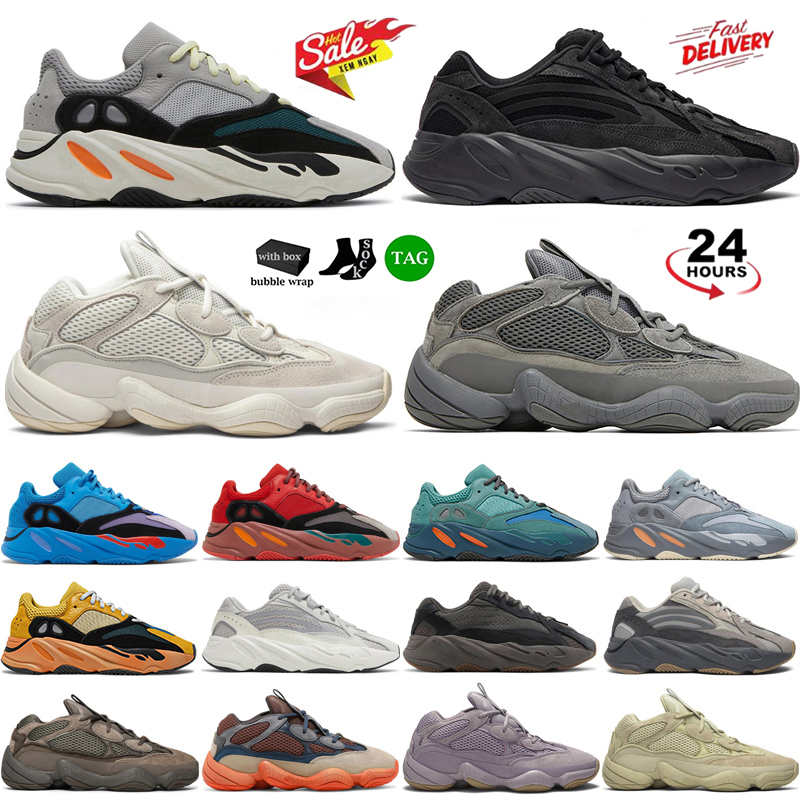 With box sneakers men women running shoes fashion flat shoes black white wave green runner salt Dark glow soft resin magnet outdoor men trainers shoes size 36-48