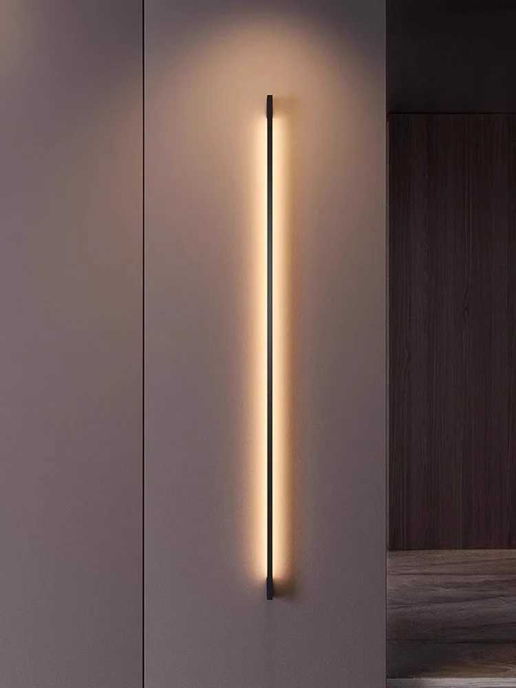 Modern Minimalist Long Wall Lamp LED Wall Mounted Light Indoor Living Room Bedroom Background Lamp Home Decora Fixtures 110220V C250923