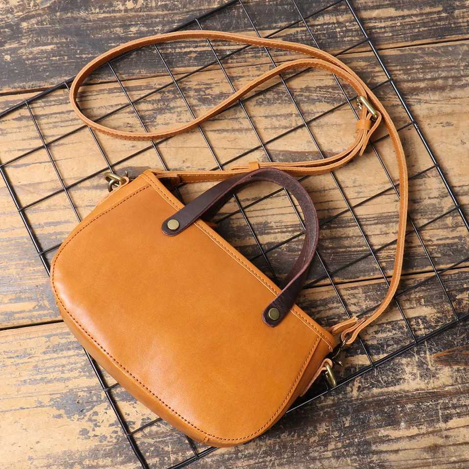 LUOKIR Vintage Womens Genuine Leather Handbag Fashionable Versatile Shoulder bag Multicolor Cowhide Crossbody Bag J251025