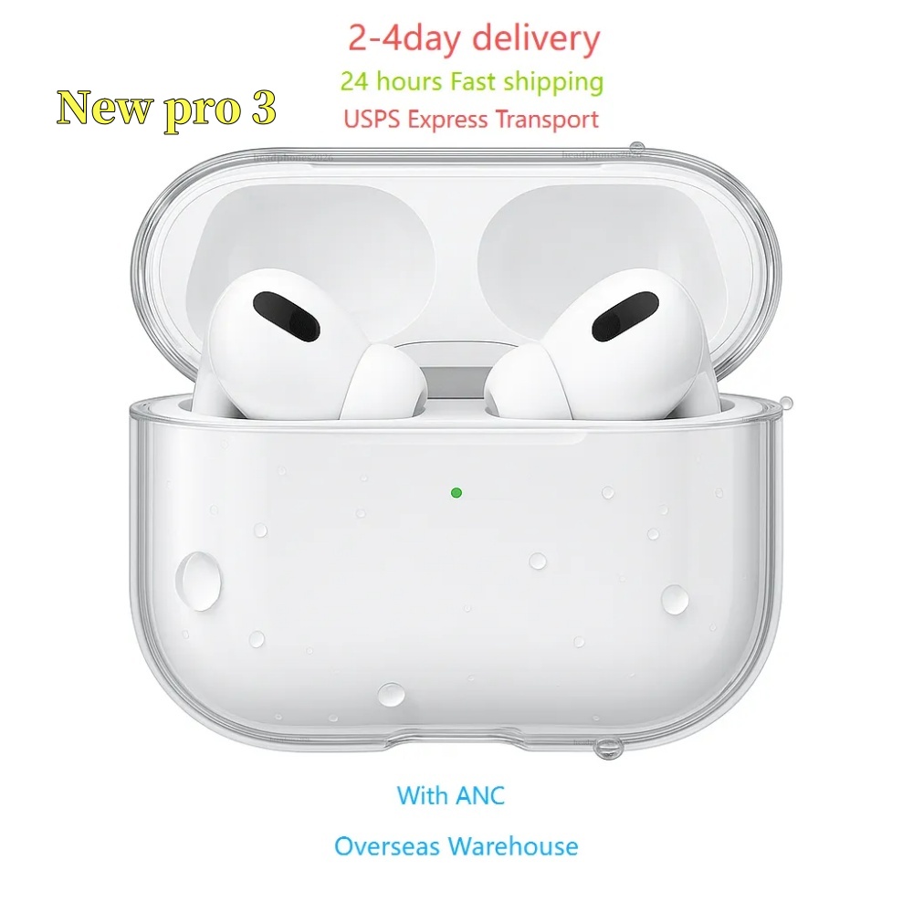 For Airpods pro 2 3 air pods 4 3 Earphones Max Headphones airpod 4 Bluetooth Headphone Accessories Solid Silicone Protective Cover Wireless Charging Shockproof Case