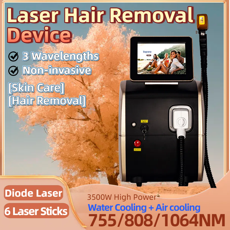 The Latest 808NM Diode Hair Remover 3000W Professional Three-wavelength 755nm 808nm 1064nm Painless Hair Removal Efficient Permanent Hair Removal Lase
