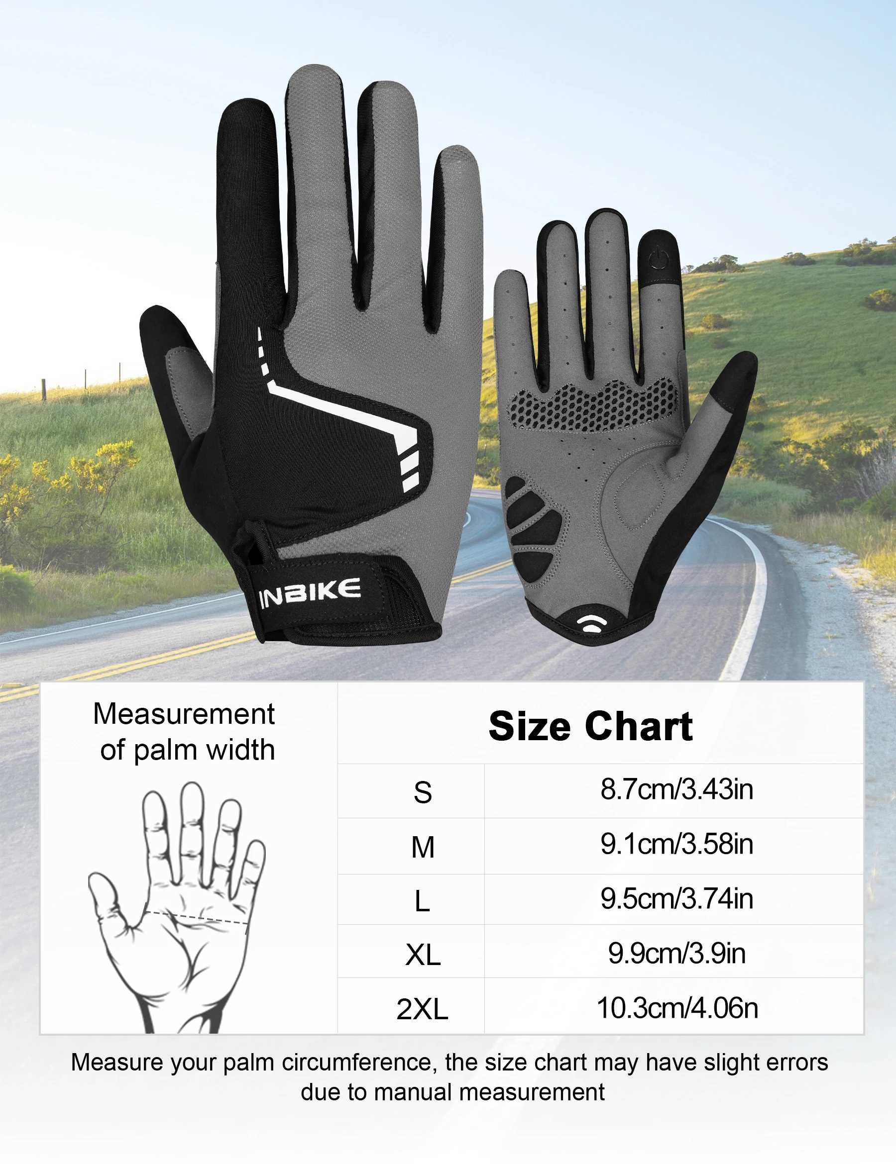 INBIKE Spring Autumn Cycling Gloves for Men Women Full Finger MTB Bike Gloves Mountain Road Bicycle Gloves Windproof Touchscreen J250922