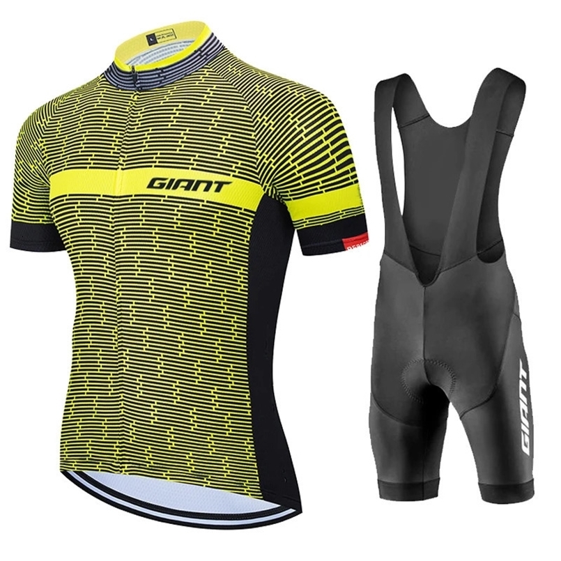 Cycling Jersey Sets Set GIANT Mens Summer Short Sleeve MTB Bicycle Uniform Ropa Ciclismo Maillot Clothing Suit 231127