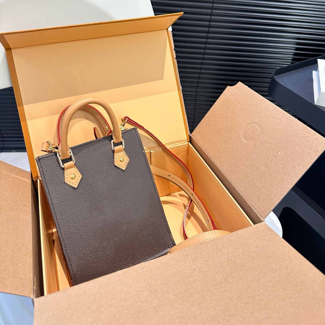 Designer Bag sac plat Tote Women Handbag Shoulder Bag Luxury Lady Messenger Leather Brown Flower Top Quality Crossbody Purse