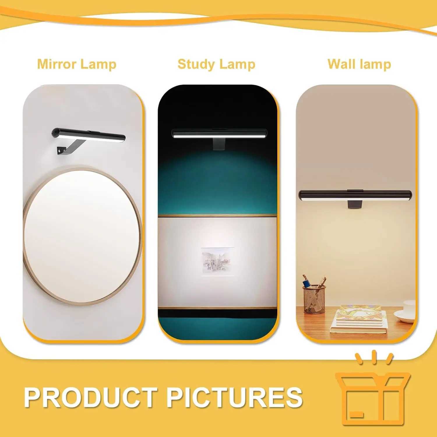 Wireless Remote Control Wall Lamp Rechargeable Battery Operated Living Room Wall Sconces Painting Picture Gallery Mural Light C251124