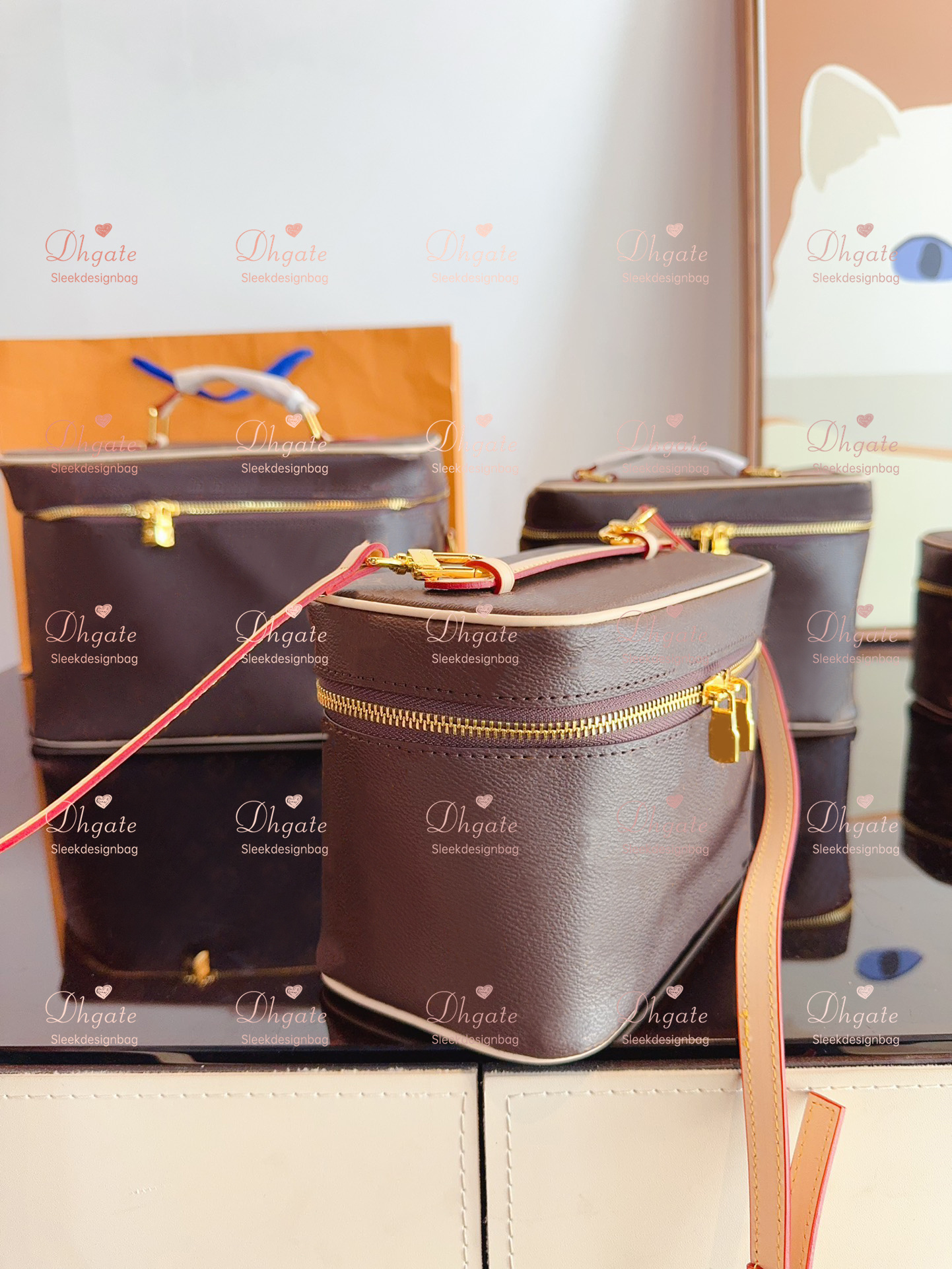 Designer Vanity Bag Women Leather Nice Mini Cosmetic Cases Totes toiletry Luxury Shoulder Bags Crossbody Handbag large makeup bag Top Quality Purses