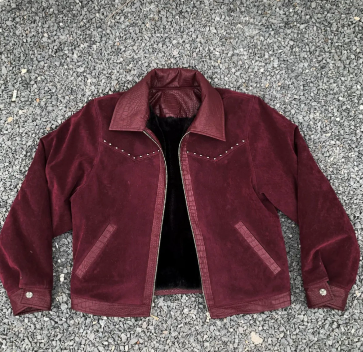 FEWQ High Street Mens Coats Turn-down Collar PU Leather Patchwork Metal Rivets Zipper Solid Color Casual Male Jackets 24K3450 250806