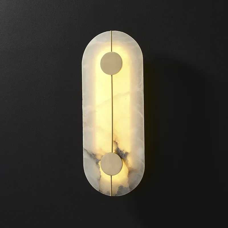 Luxury Art Deco Marble Wall Lamp Round LED Sconce for Bedroom Living Room Corridor Aisle Indoor Home Decoration Lighting Fixture C251124