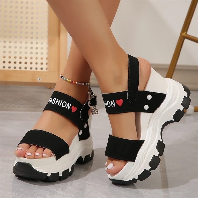 Open Toe Wedge Sandals Women Summer Ankle Buckle Platform Sandles Woman Comfy Thick Bottom Gladiator Sandals 240528
