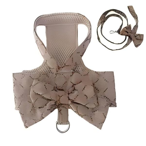 Elegant Bow Knot Collarless Puppy Dress-Up Harness Non-Slip Comfortable Fit