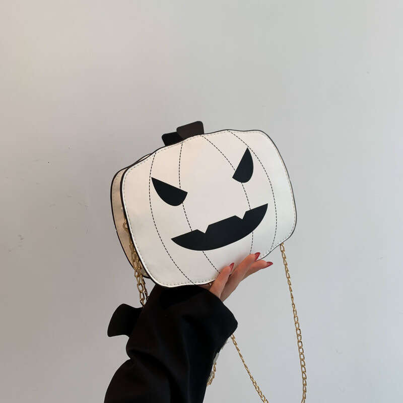 Halloween Quirky Pumpkin 2023 New Fashion Color-Block Personality Creative Trendy Single-Shoulder Women's Cartoon Crossbody Bag