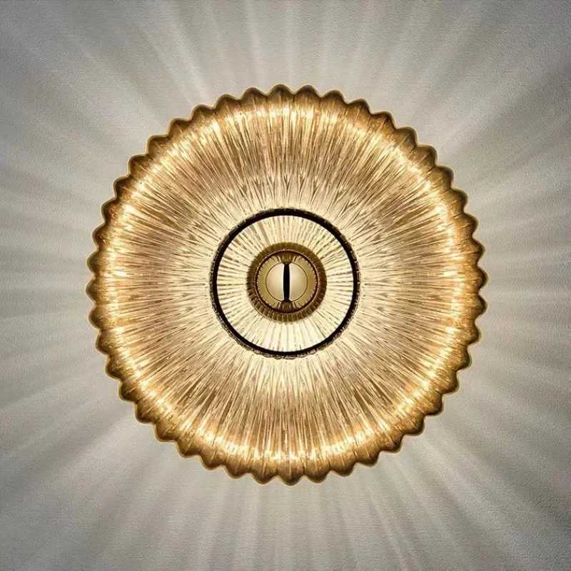 Glass Wall Lamp Glass Wall Sconce For Corridor Background Bedroom Living Room Bedside Ambiance Wall Light Indoor Home Decor C251124