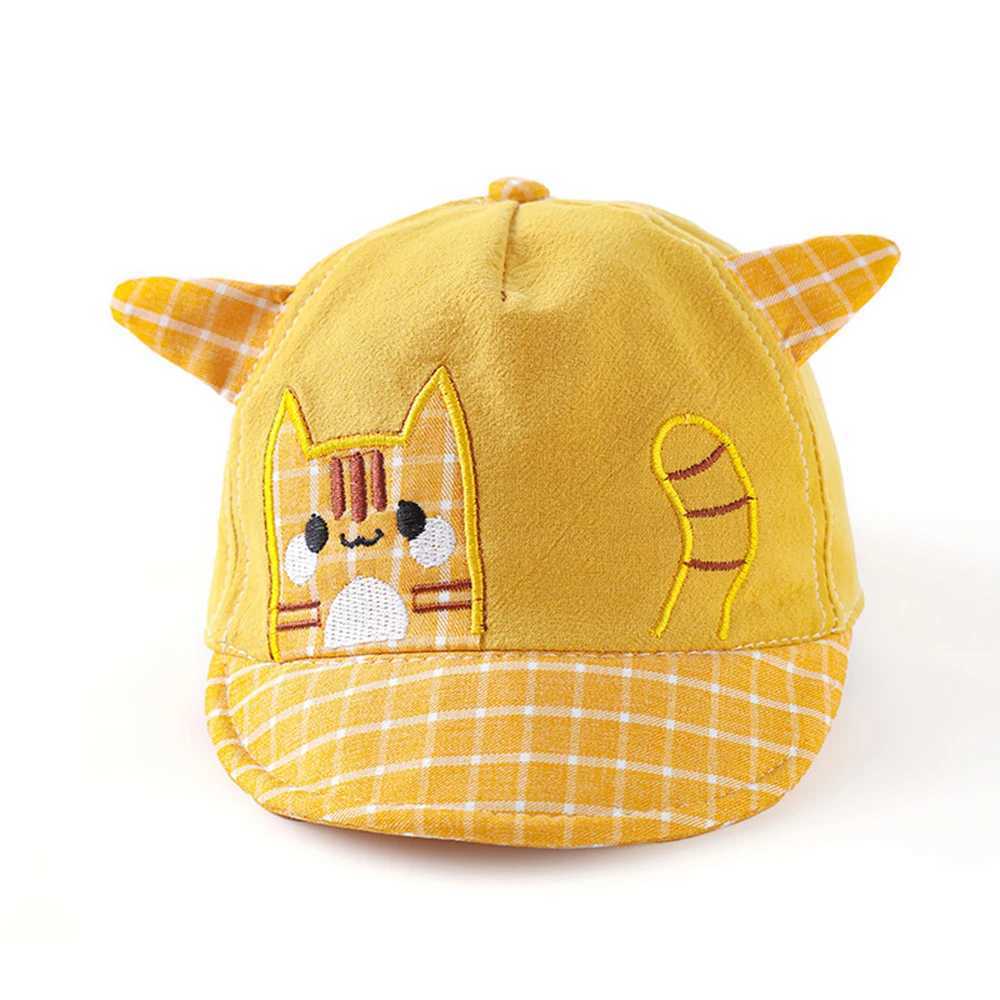 Baby Caps Children Cartoon Cat Pattern Soft Cotton Baseball Cap Cute Boys Grils Hats For Kids 636 Month Z251029