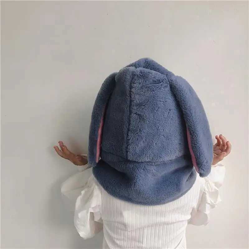 New Stitch Winter Child Hat Glove Set Kawaii Girl Plush Scarf Thicken Warm Baby Anime Cartoon Clothes Accessories Student Z251029