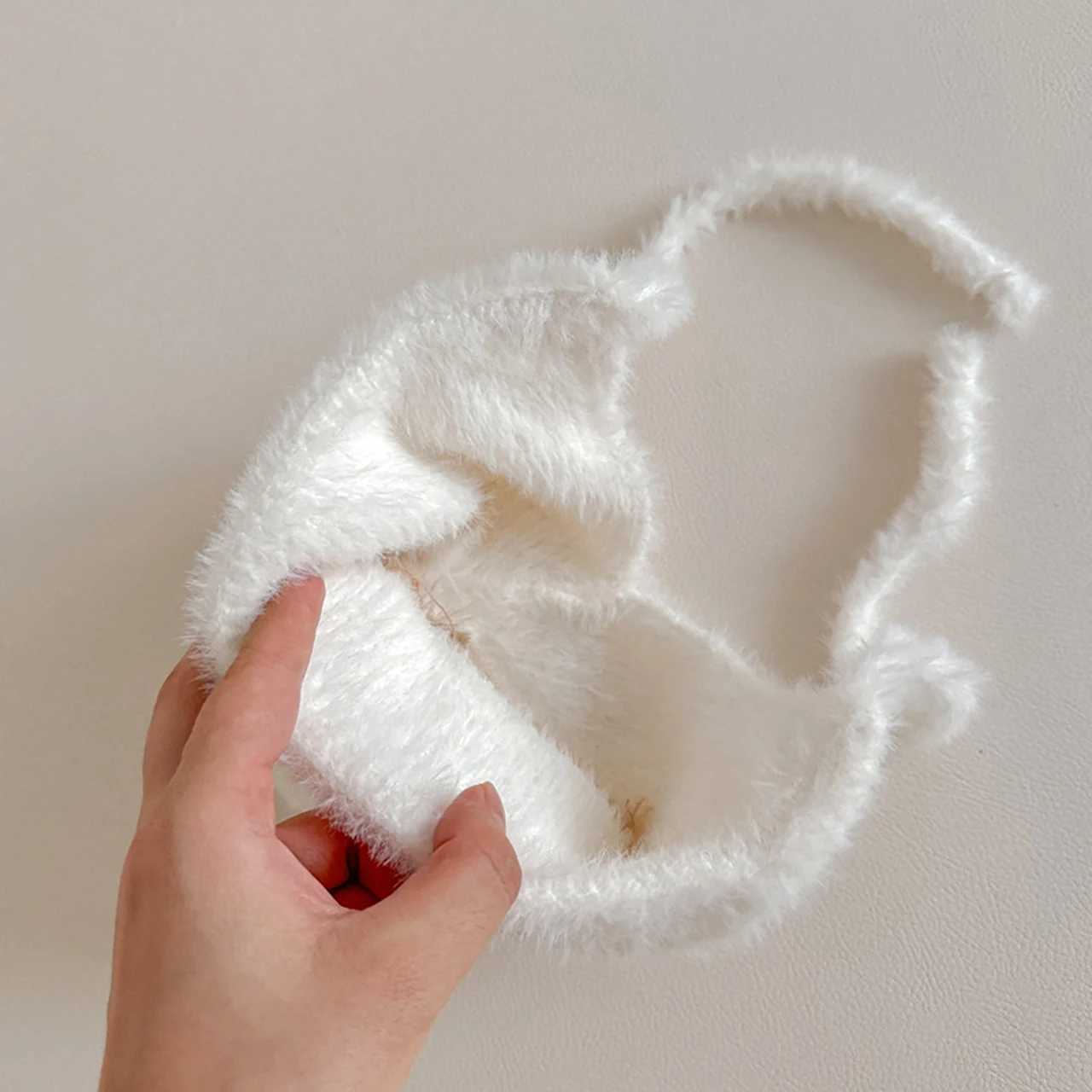 Cute Cat Ears Baby Plush Cap Winter Warm Laceup Headgear Bonnet Cartoon Children Beanies 624Month Toddler Ear Protection Hat Z251029