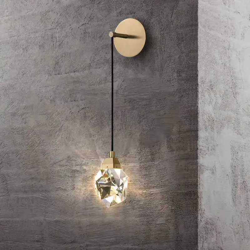 Crystal indoor chandelier modern simple bedroom aisle restaurant chandelier background wall bar entrance wall lamp C251124