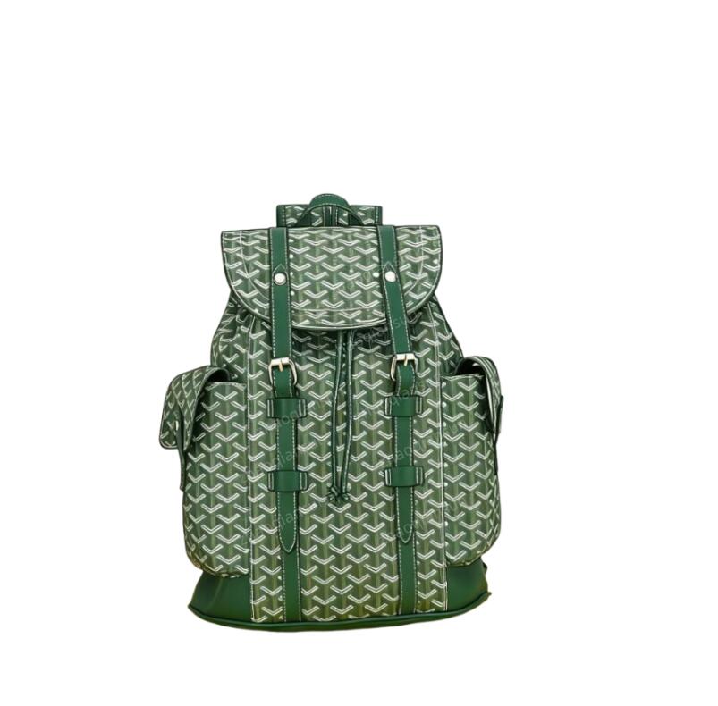 Black pu Leather Backpacks Christophe Saint Leger Designer Unisex Travel Backpack Embossed Grey Fashion Rucksack with Double Side Pockets Edging