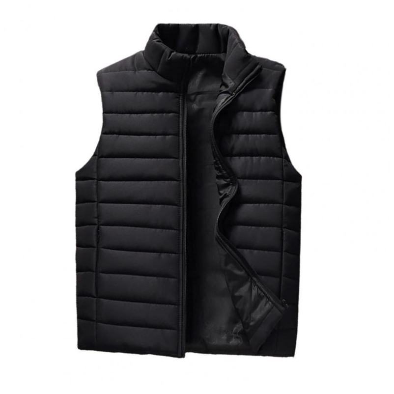 Men's Vests Waistcoat Sleeveless Stand Collar Antifreezing Slim Fit Thicken Warm Zipper Closure Winter Vest Clothes 221116