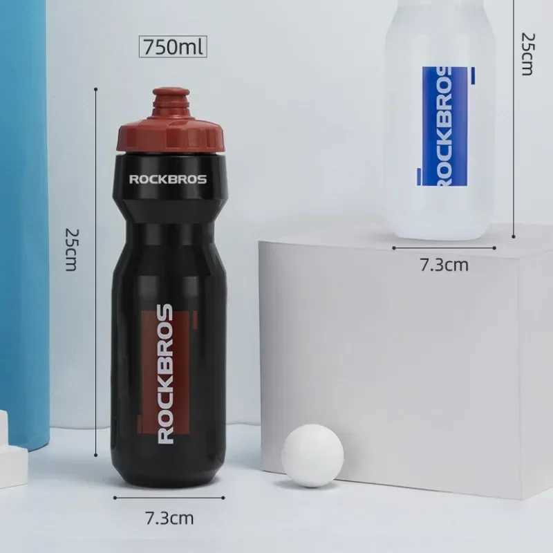 750ml Bicycle Water Bottle Food Grade Sports Fitness Running Riding Camping Hiking Cycling Kettle Leakproof Bike Bottle Cage J250923