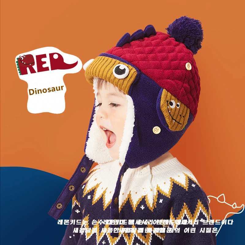 Winter Warm Baby Ear Protection Hat Kids Earmuffs Cap Cartoon Toddler Woolen Knitted Hats 03 Years Children Winter Beanies Z251029