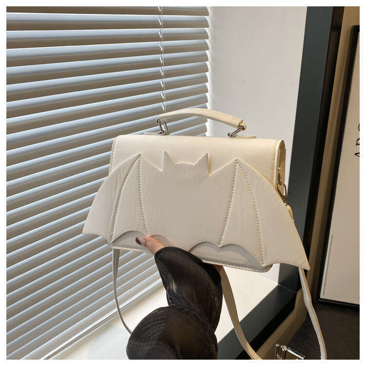 Handheld for Women New Halloween Single Shoulder Personality Bat Quirky Trendy Crossbody Small Square Bag