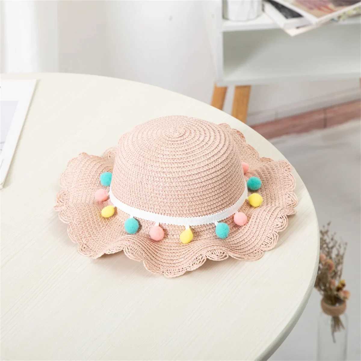 Kids Girls Summer Fashion Children Sunscreen Sun Hat Straw Hat Bag For Girls Cool Hat Girl Cute Breathable BabyAccessories Z251029
