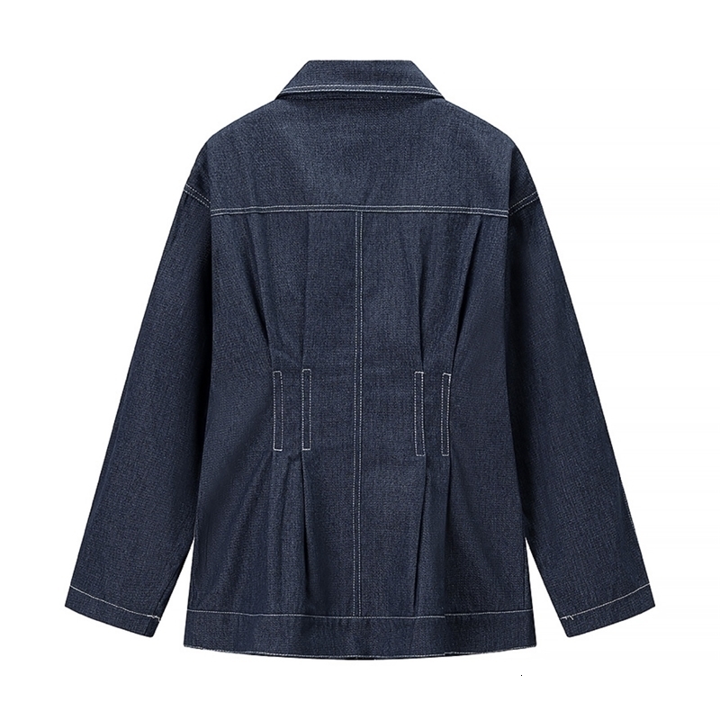 Autumn Fashion Women Washed Denim Jacket Coat Slim Zipper Single Breasted Shirt Female Lady Outerwear Jackets 250923
