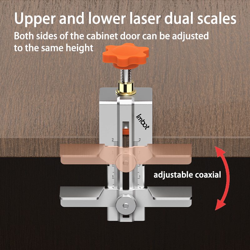Cabinet Door Installation Jig Kit Adjustable Steel Tool for Woodworking Home Projects
