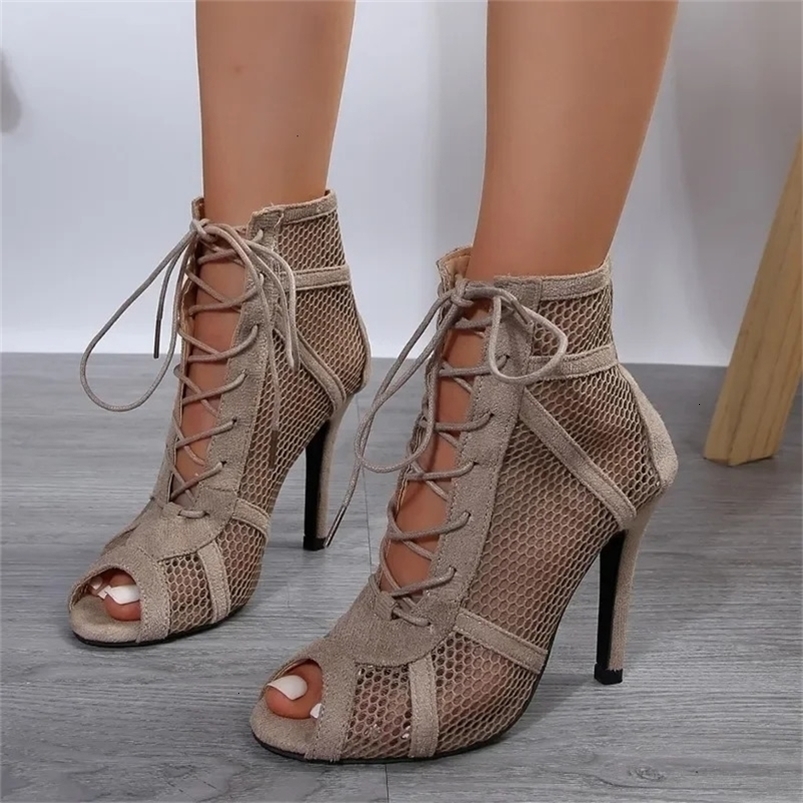Fashionable Womens Party Dance Shoes Sexy Stiletto Heels Open Toe Sandals Ballroom Indoor Shoes Womens Sandals Plus Size 35-43 240428