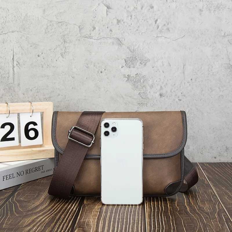 Luxury Brand Vintage Shoulder Bag For Men PU Leather Flaps Simple Men Crossbody Bag Business Male New Messenger Bag Travel Bag J2509221