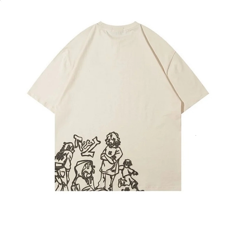 Aelfric Eden Hip Hop Cartoon Graffiti Print Graphic T-Shirt Men Y2K Summer Short Sleeves Oversize Tshirt Streetwear Women Tops 240902