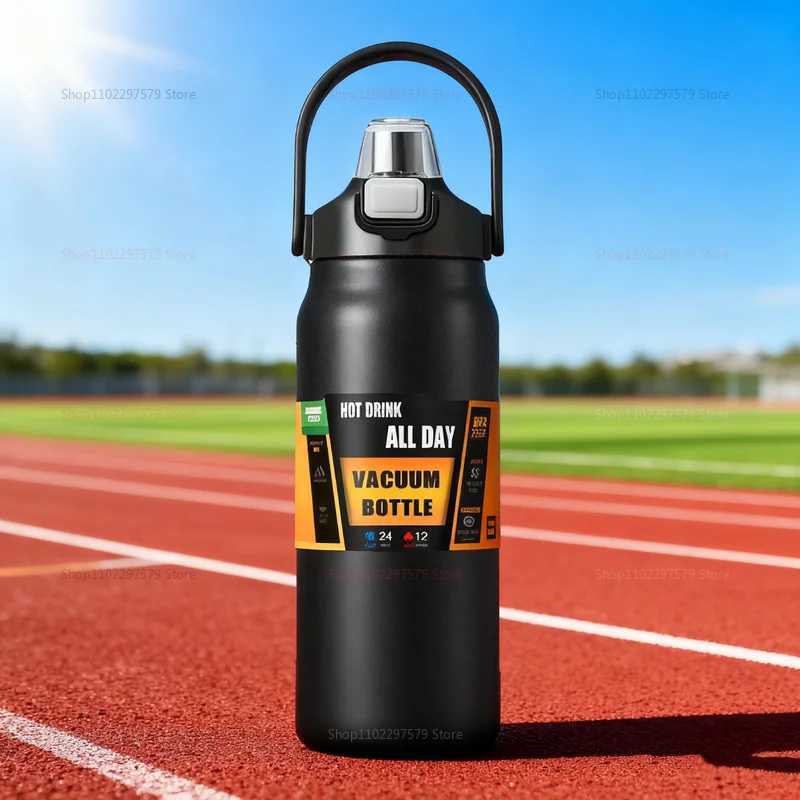 New doubledrink portable thermos insulating pot large capacity outdoor sports kettle 304 stainless steel insulating water cup J250923