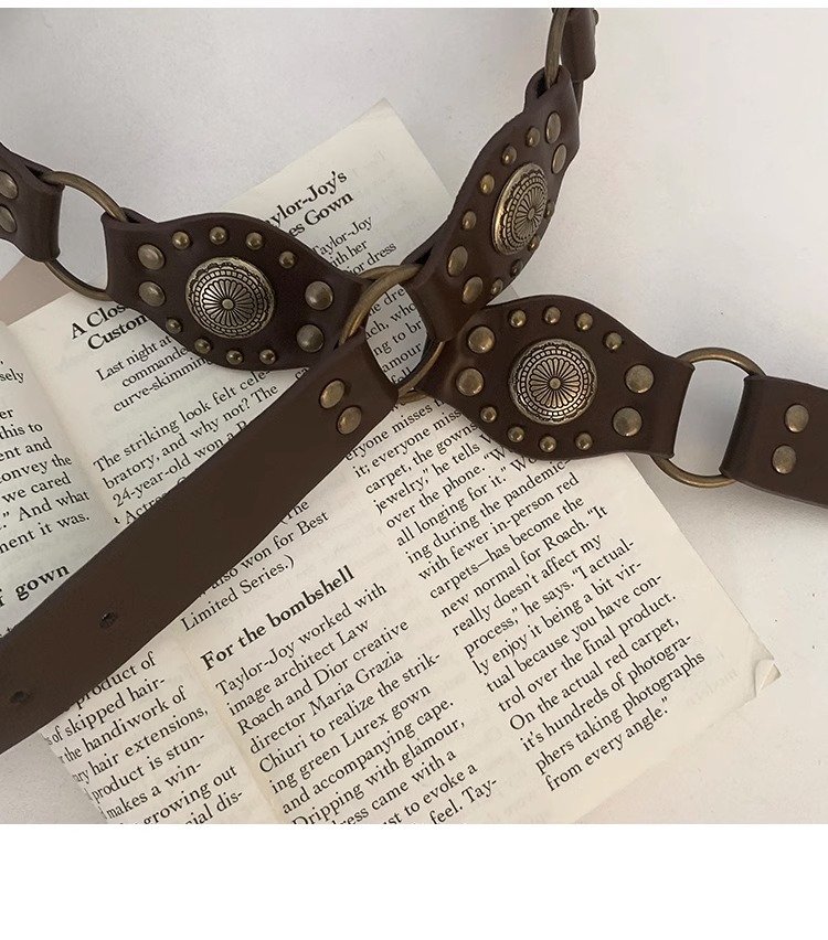 Designer Belt Cowhide Belts Woman Men Leather Belts Retro Belt Rivet Punk Style Women Belt Fashion Pin Buckle Belt With Strap Width 5.2CM