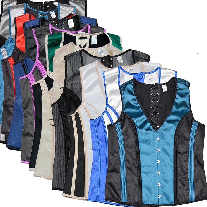 Mens Corset Tight Tops Male Corset Vest Flat Abdominal Fat Waist Girdle Push Up Body Shaper With Bones Tank Tops Costume 240618