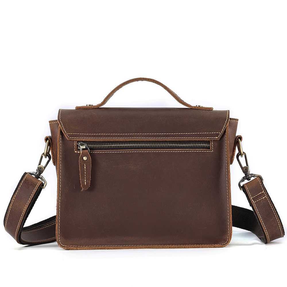 JOYIR Genuine Leather Small Messenger Bag Men Women Satchel Shoulder Crossbody Bag Vintage Purse for Business Work Travel J251025