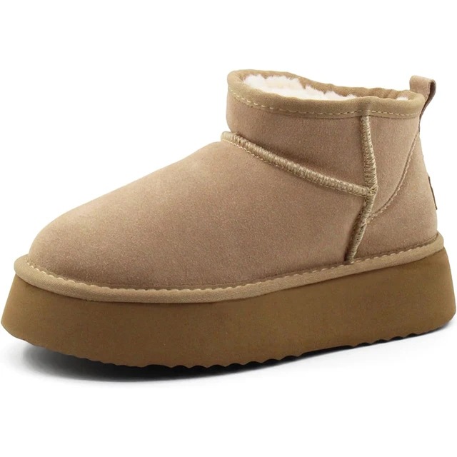 hot free shipping designer shoes Velvet thickened fashionable retro thick soled short snow boots for wearing on the outside black grey brown