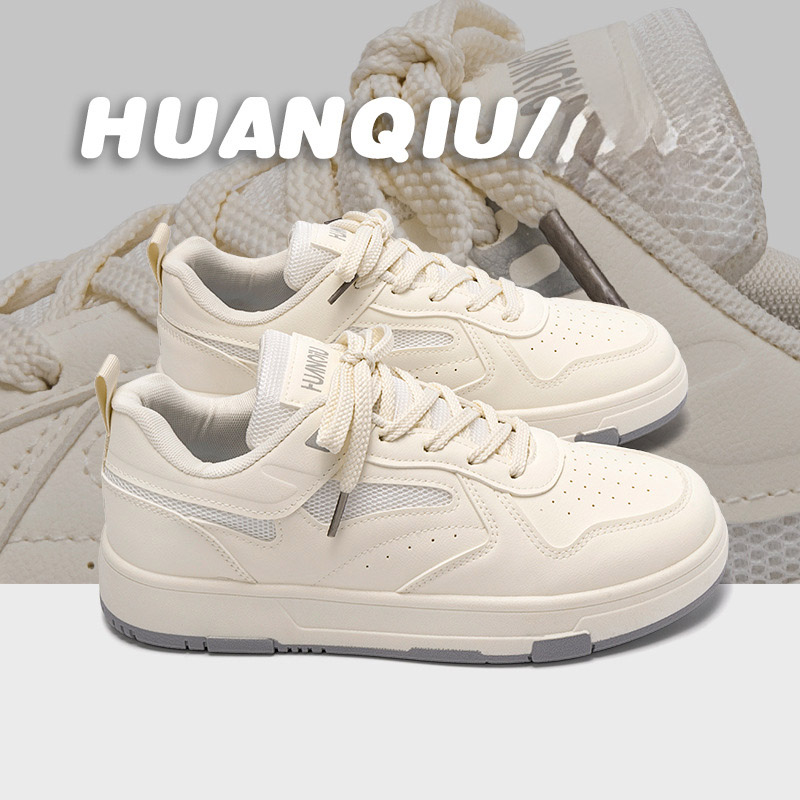HUAN QIU Free shipping Designer Casual Shoes Thick soled white shoes men versatile casual shoes lightweight height increasing board shoes fashion luxu
