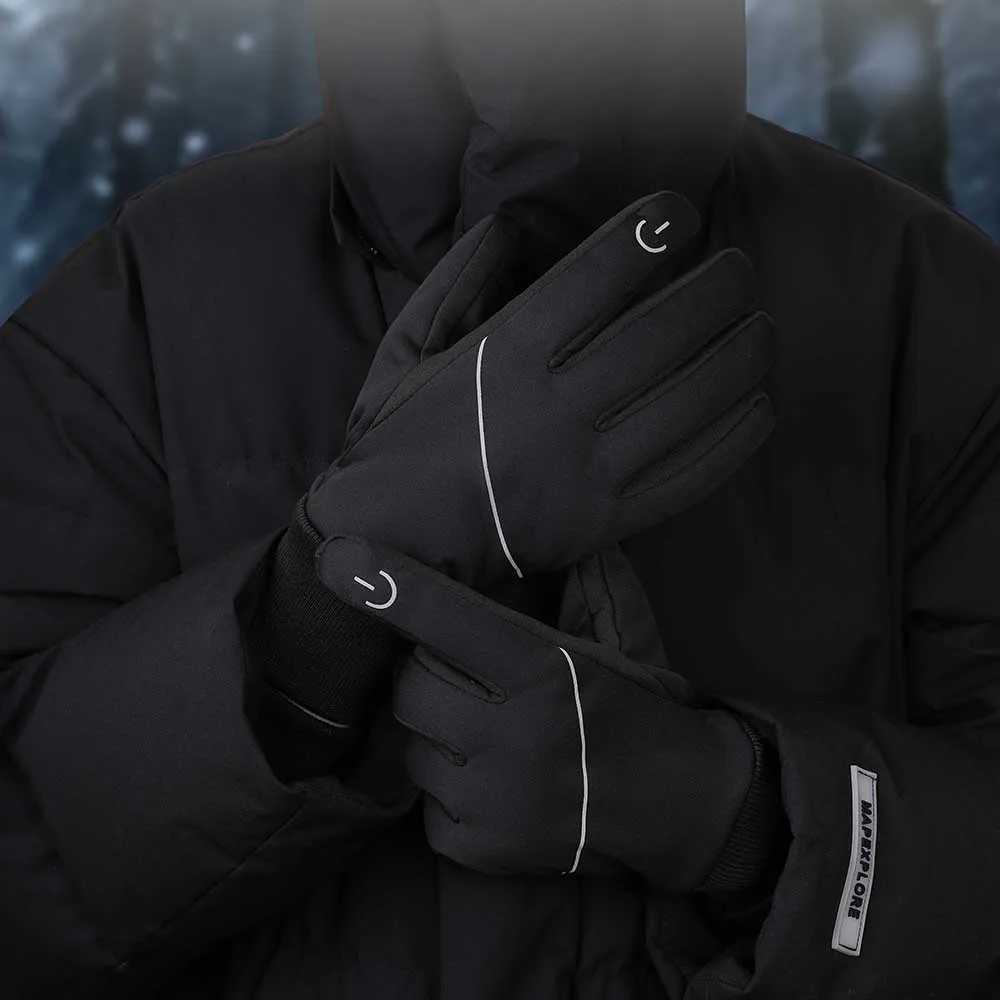 Autumn Winter Gloves Warm Lining Running Gloves Nonslip Driving Touchscreen Outdoor Sports Bike Cycling Gloves Men Women J250922