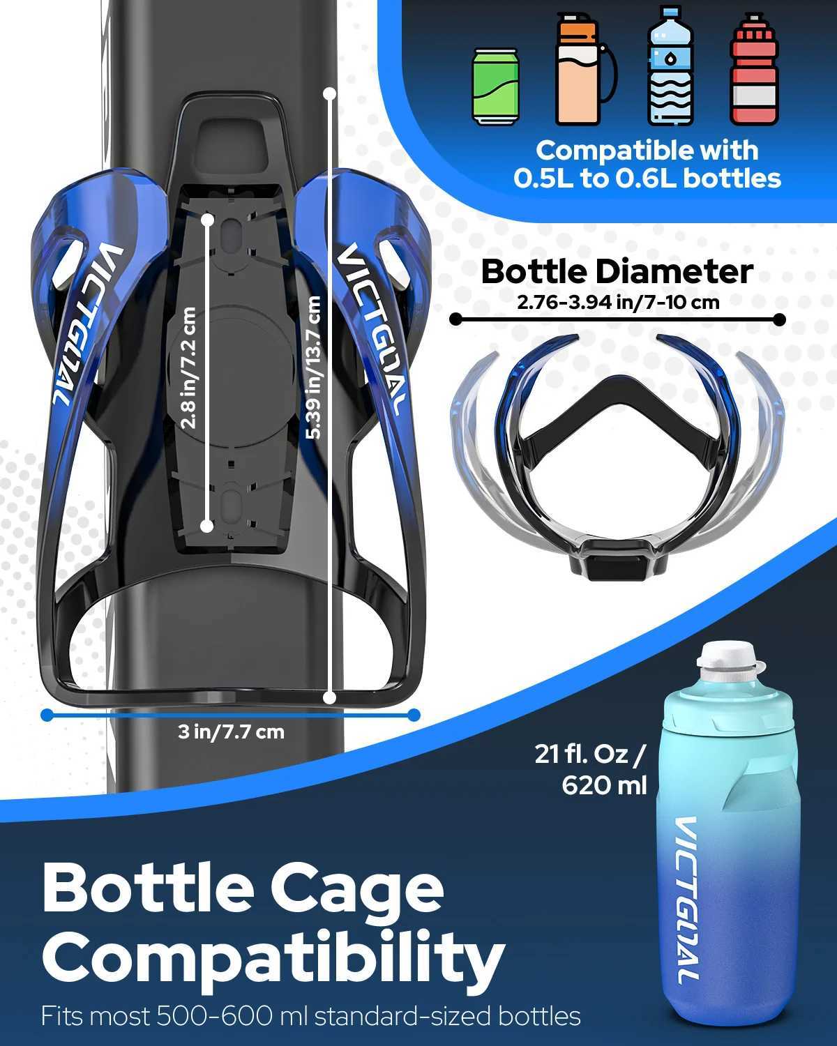 VICTGOAL 620ml Bicycle Water Bottle MTB Road Bike Cage PP5 Sports Bottle Leakproof Dustproof Drinking Cycling Kettle with Cap J250923