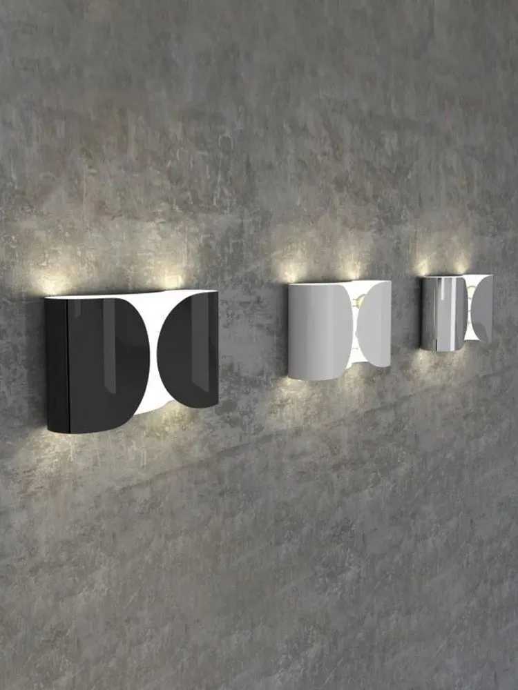 Delicate Italian Simple Led Wall Lamp Modern Wall Light Indoor Decor for Bedroom Bedside Aisle Black Gold White Metal Wall Lamp C251124