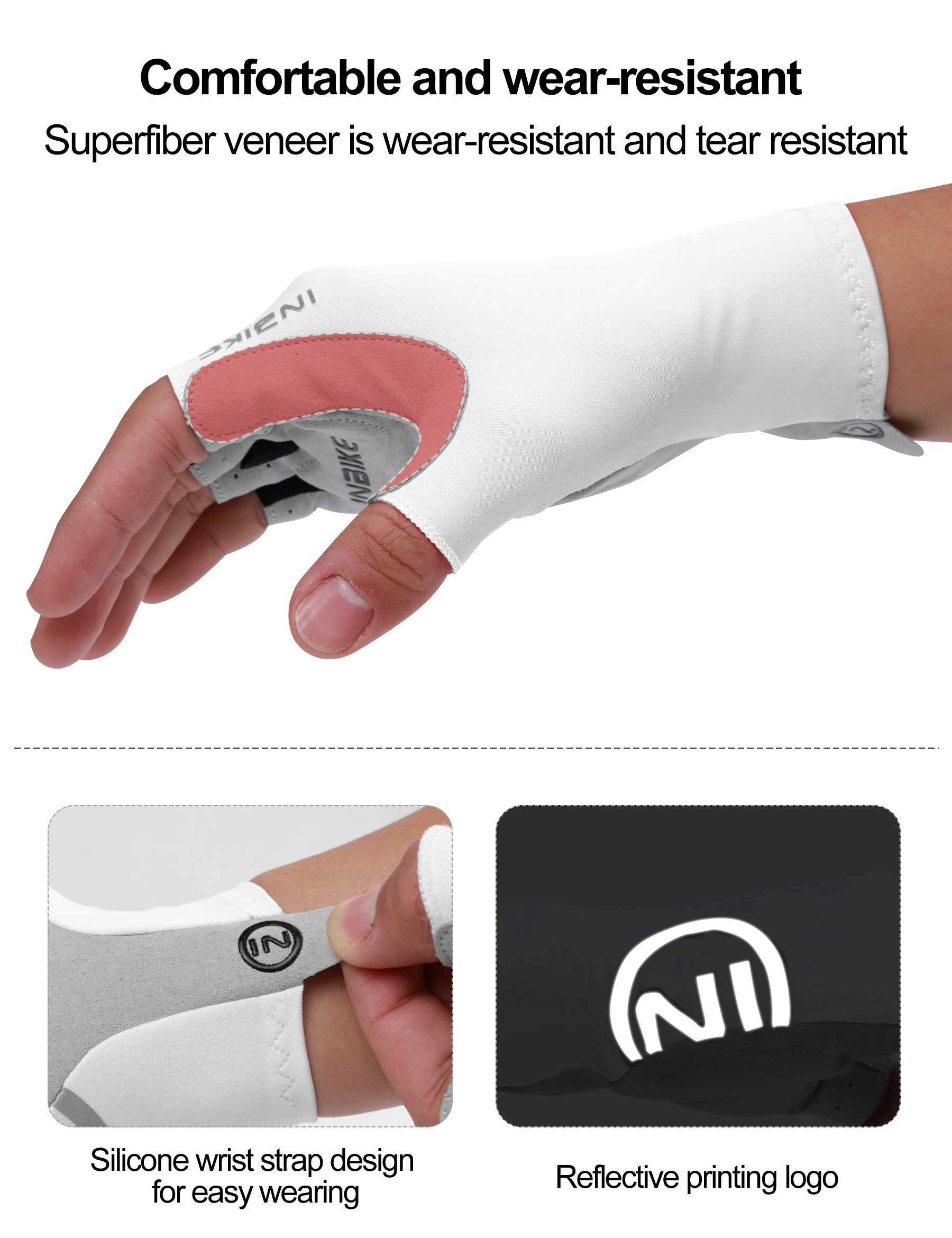 INBIKE Womens Cycling Gloves Summer Biking Gloves Padded Halffinger Shockabsorbing MTB Bicycle Gloves Road Bike Accessories J2509221