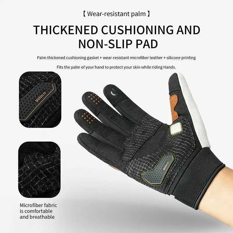 Professional Outdoor Cycling WearResistant Microfiber Anti Slip Protection Multi Scene Universal Cycling Gloves J250922