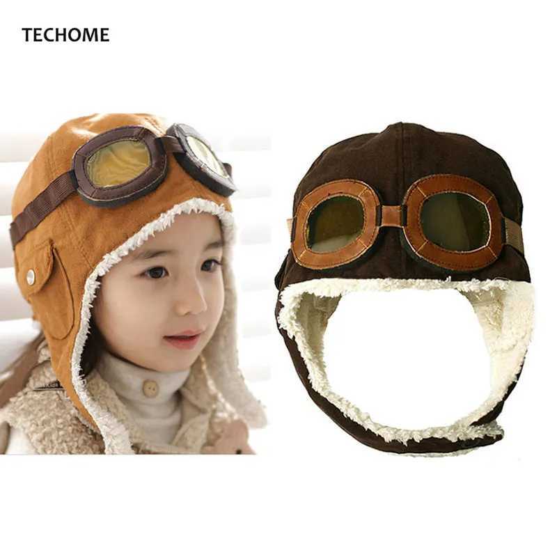 Autumn Winter Child Pilot Hat Protect Ear Cap Fashion Glasses Hats For 3 Months To 5 Years Old Baby Kids Head Accessories Z251029