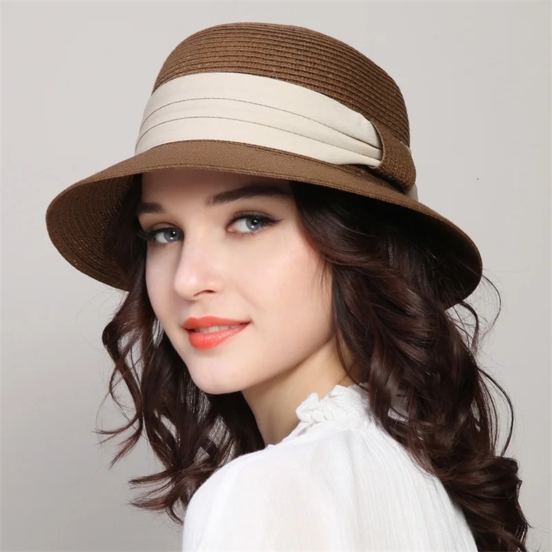 Arrival Sun Beach Hat Female Summer Sun Cap Foldable Travel Straw Hat Students Travel Folding Hat Girls Travel Hat B-7842 240528