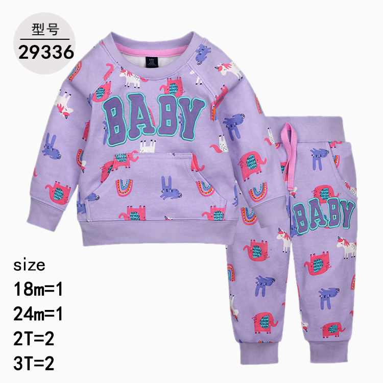 Baby Girl Floral Print Sweatshirt With String Sweatpants SHE