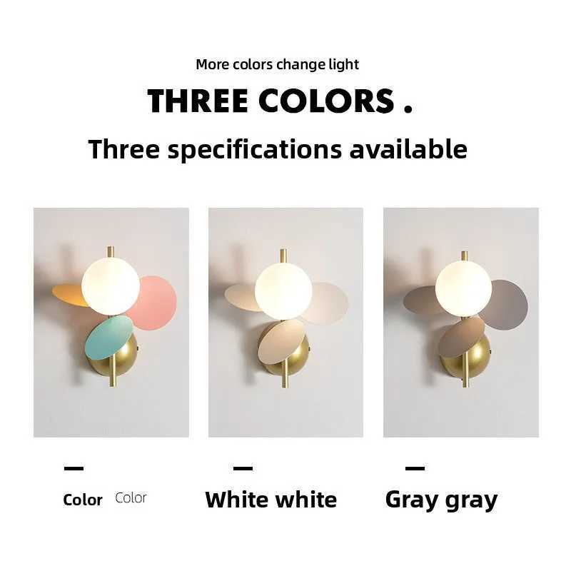 Nordic Macaron Wall Lamp Trendy Minimalist Sconce for Bedroom Hallway Kids Room Decor C251124